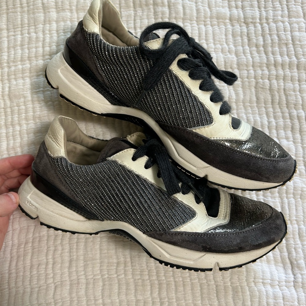 Brunello Cucinelli Black and White Sneakers